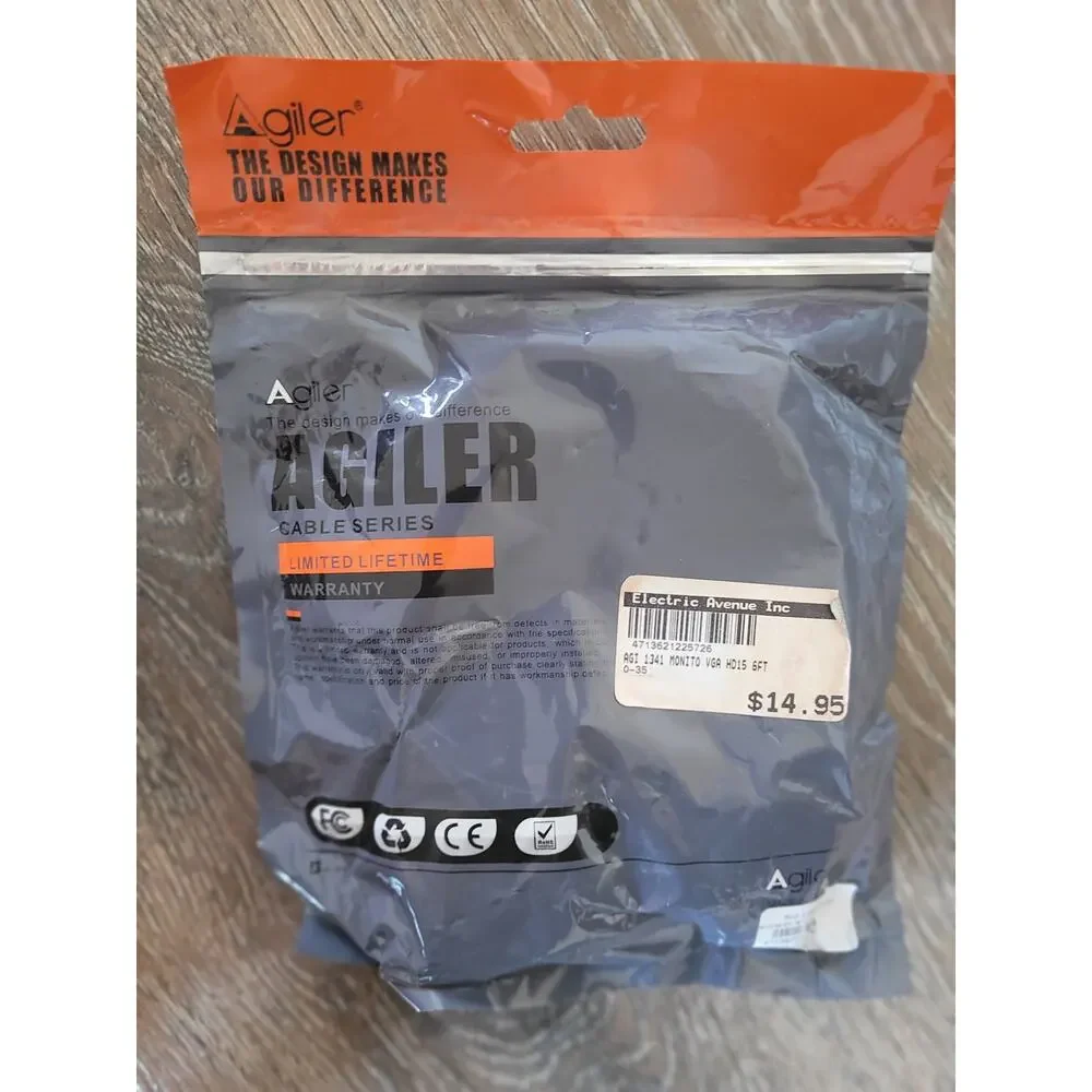 Agiler 1341 Monito VGA HD15 6 ft Cable‎ #4